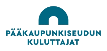 Logossa tummansinisellä fontilla yhdistyksen nimi ja sen päällä kaarisymboli.