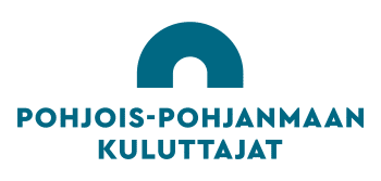 Logossa tummansinisellä fontilla yhdistyksen nimi ja sen päällä kaarisymboli.