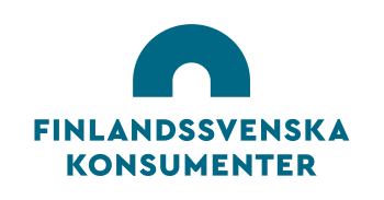 Logossa tummansinisellä fontilla yhdistyksen nimi ja sen päällä kaarisymboli.